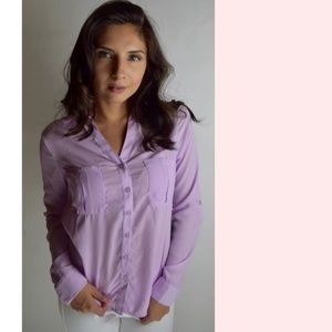 Lilac Button Up Blouse
